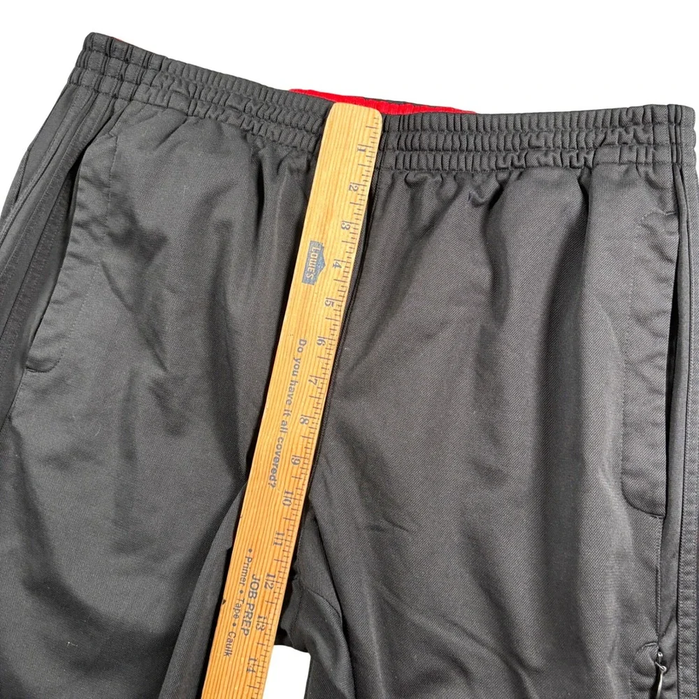 Adidas Y2K Track Pants Mens XL‎ Black 3 Stripe Zip Pocket Athleisure Streetwear